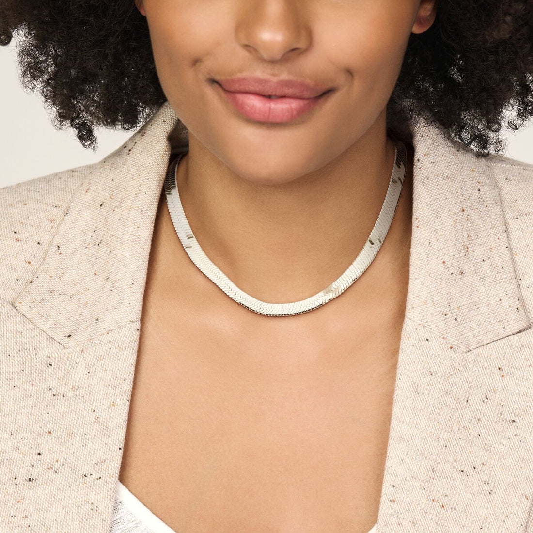 Zilveren Ketting | Platte Slangenschakel