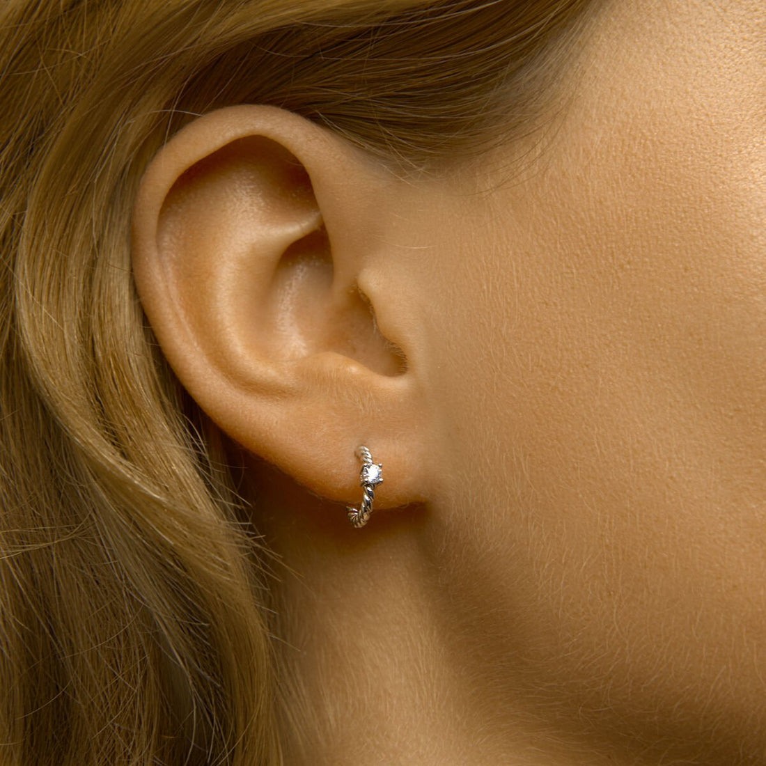 Stekeroorring Gedraaid Zirkonia