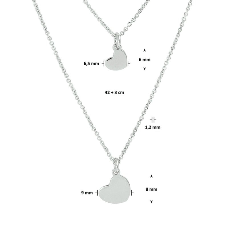 Ketting Dubbel Hartjes