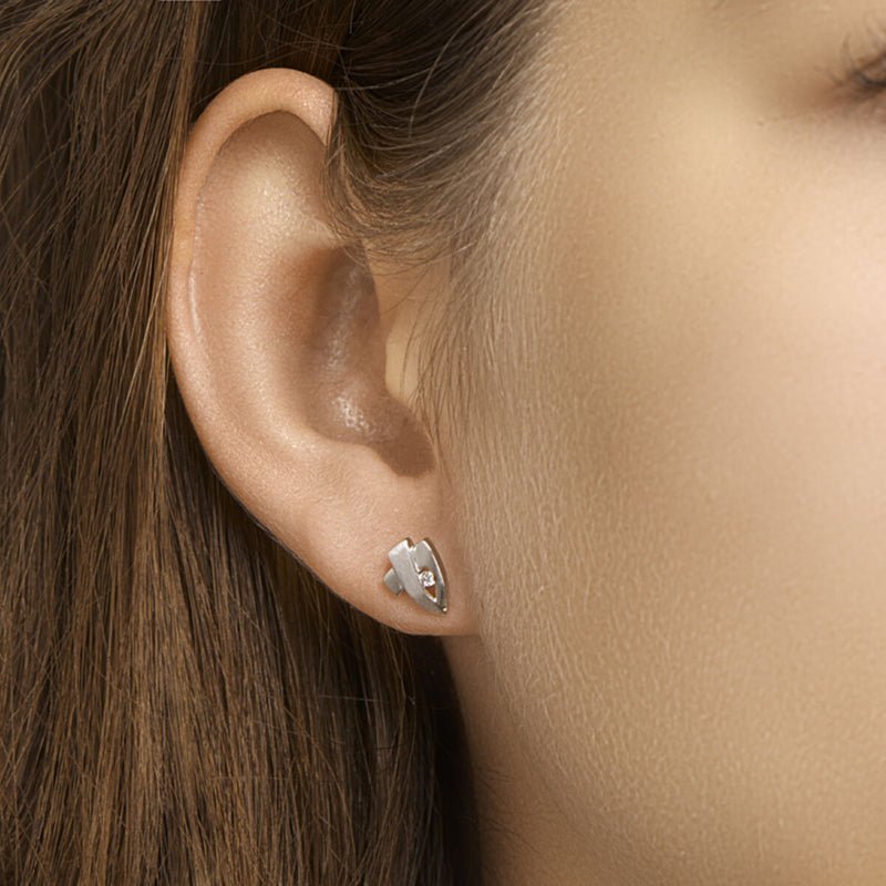 Oorbel Mat/Glanzend/Zirkonia