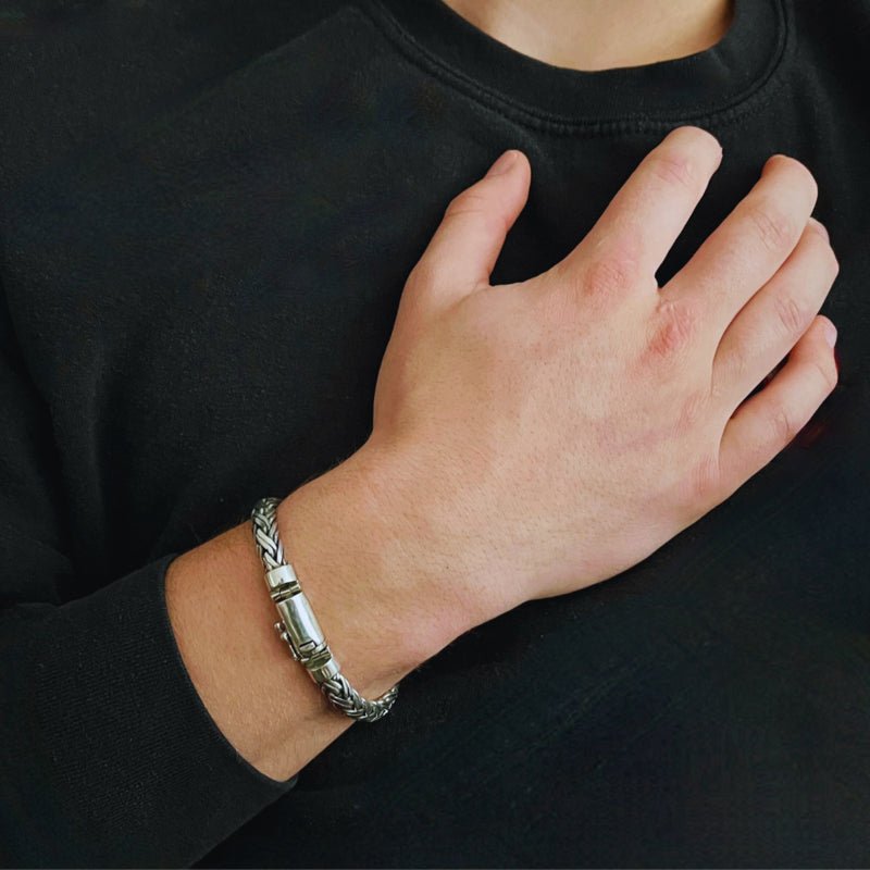 Herenarmband Zilver Schakel Vossenstaart