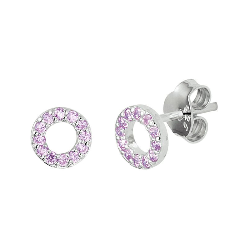 Oorbel Rond Roze