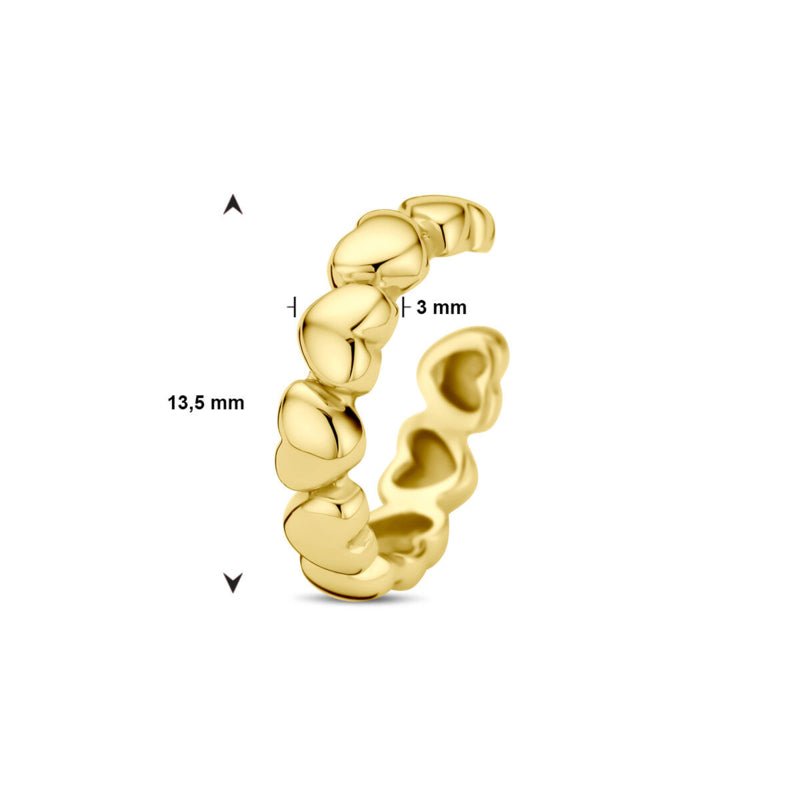 Earcuff Hearts Gold
