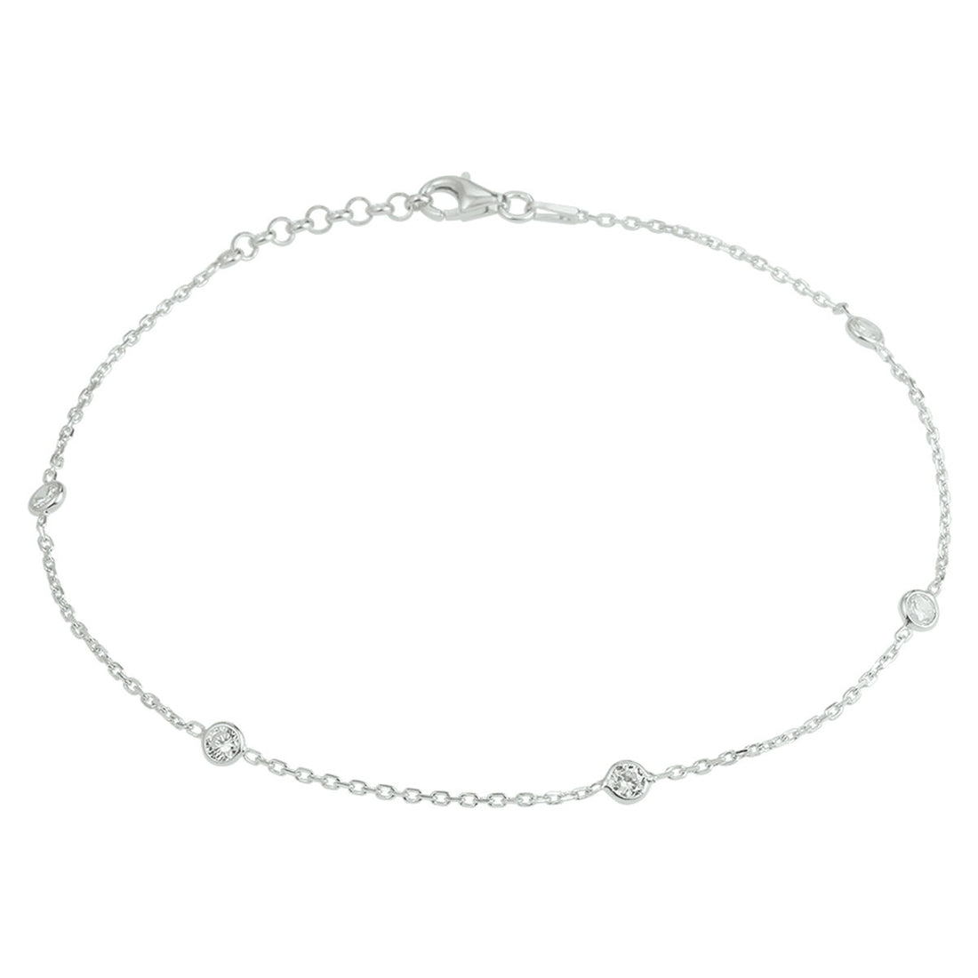 Enkelbandje met steentjes - Zirkonia