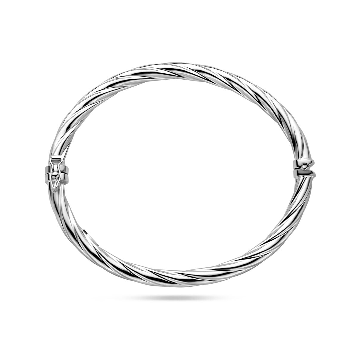 Slavenarmband Gedraaid met Scharnier, 5 mm. | Bangle Armband