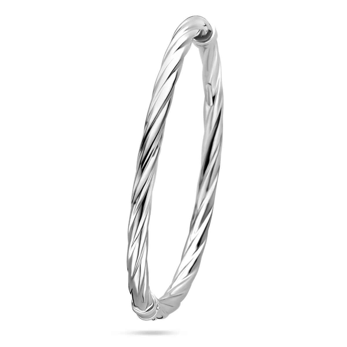 Slavenarmband Gedraaid met Scharnier, 5 mm. | Bangle Armband