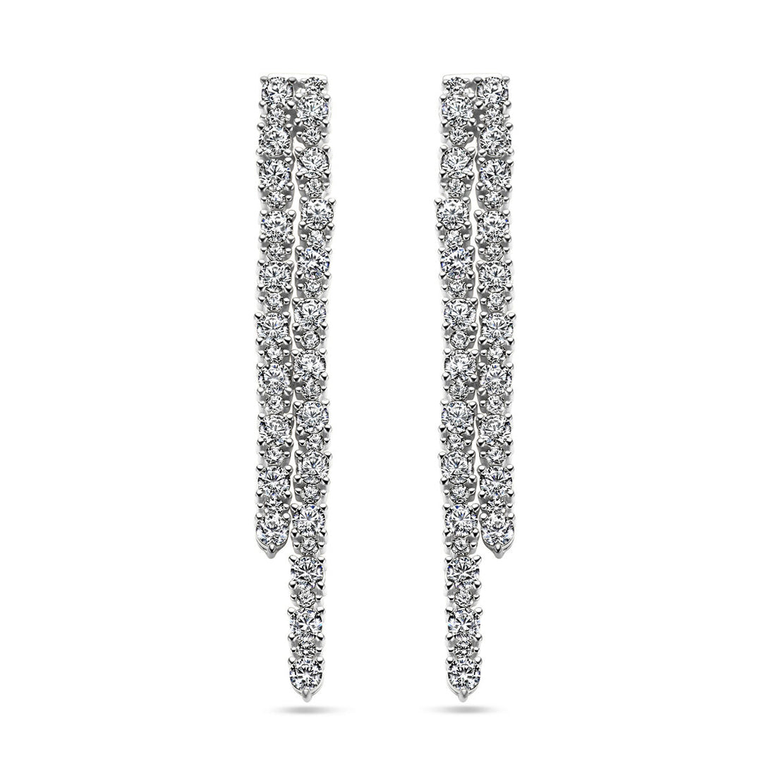 Lange Oorbellen | Oorhangers met Sliertjes en Steentjes