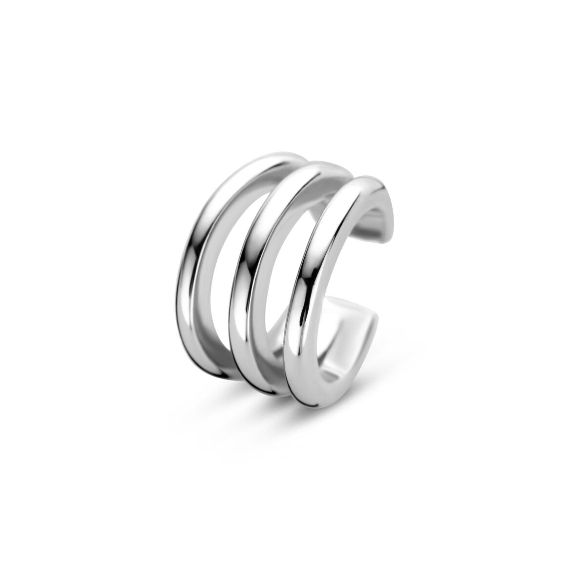 Oorklemmetje zilver – 3-ring earcuff