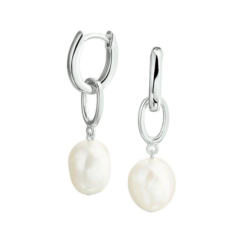 Oorringen met Zoetwaterparel | Klapoorring