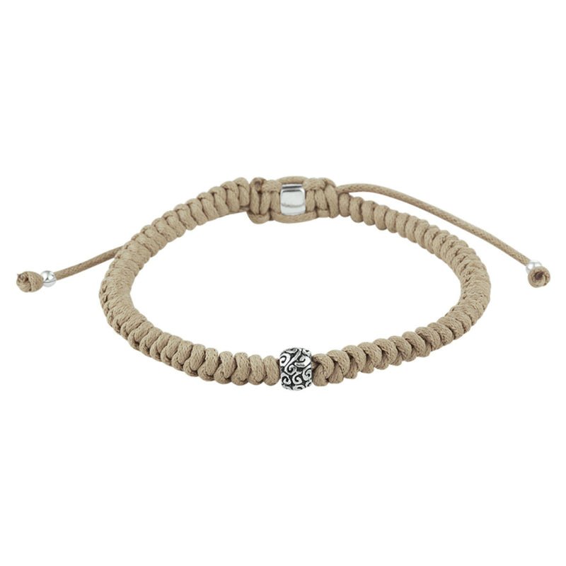 Heren Armband Koord Beige