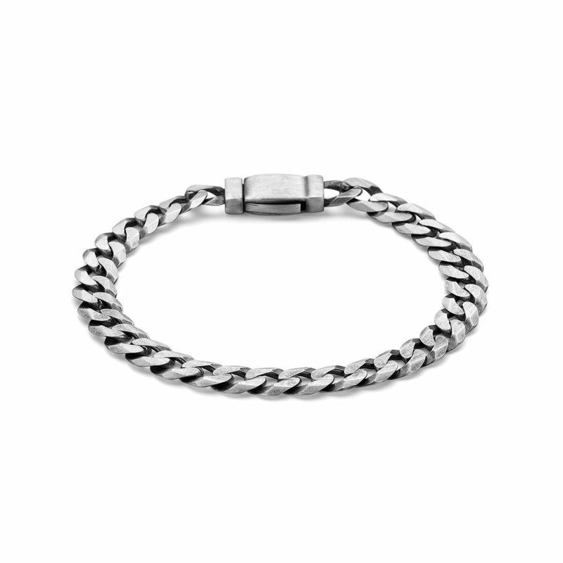 Herenarmband Zilver Gourmetteschakel Mat