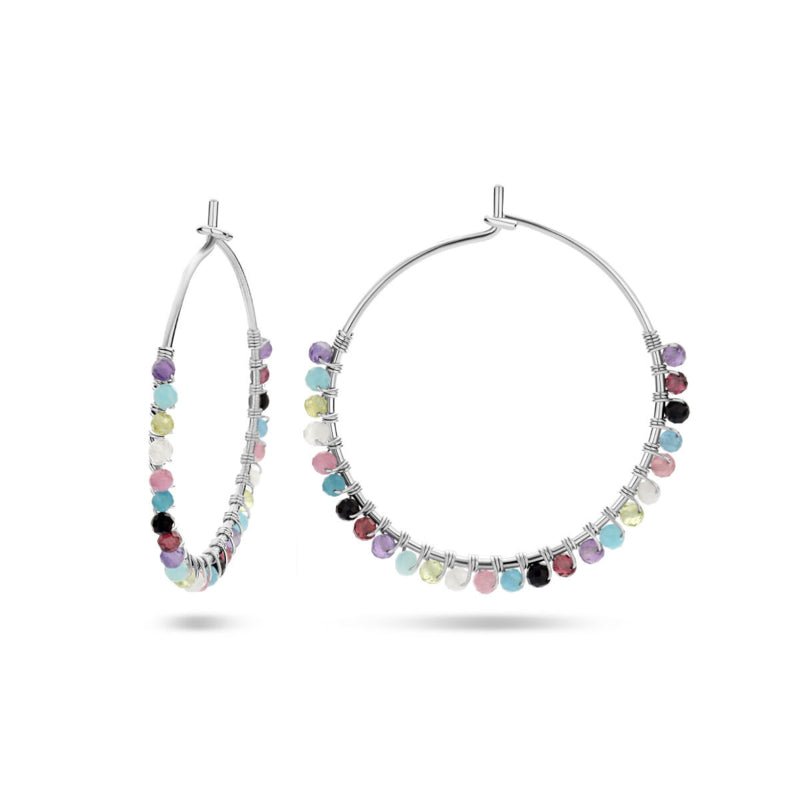 Zilveren Oorringen met Edelstenen | Kleurrijk en Veelzijdig
